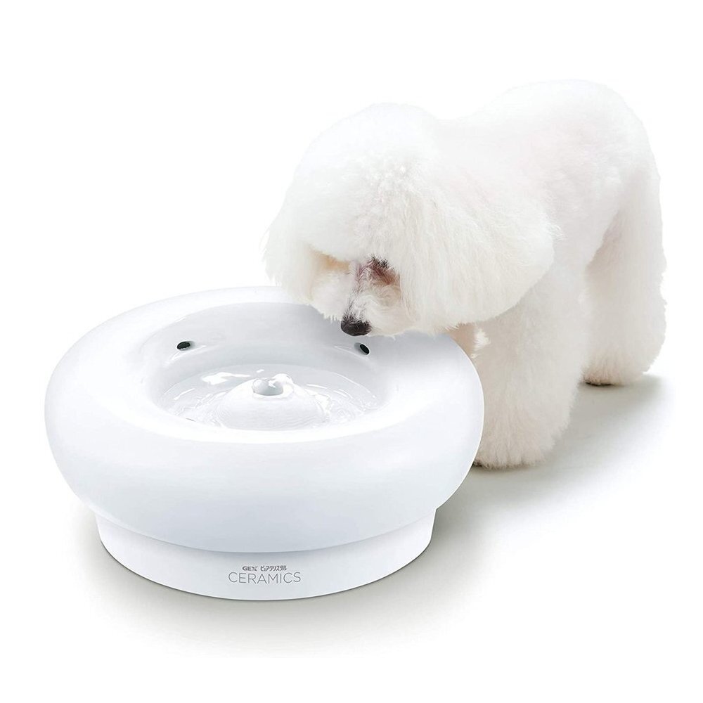 日本 GEX 犬貓用 陶瓷抗菌飲水器1.5L 適用全犬貓種 循環式飲水器『WANG』-圖片-3