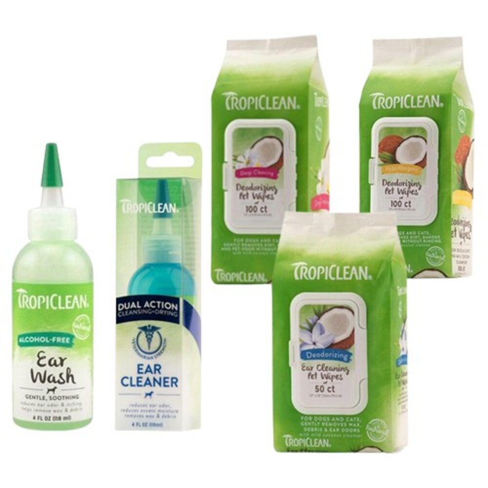 TROPICLEAN 巧倍麗 潔耳液 潔耳布 神奇柔膚巾 溫和無酒精 直接擦拭使用方便『WANG』-圖片-1