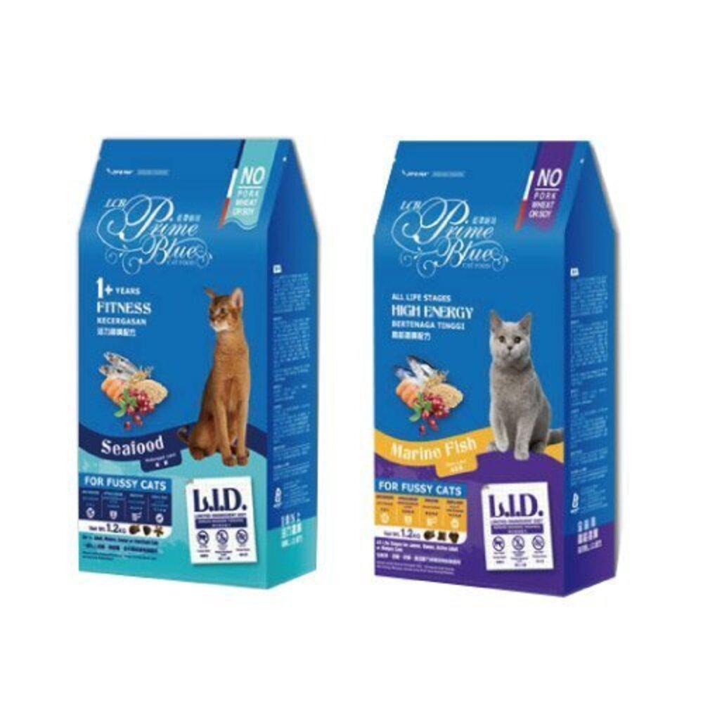 LCB 藍帶廚房 L.I.D挑嘴貓糧 1.2kg/6kg 活力海鮮/高能海洋魚配方 貓糧『WANG』-圖片-1