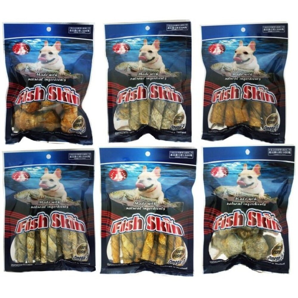 42130551-魔法村 Pet Village- Fish Skin 鱈魚皮系列60g 原味/煙燻 狗零食『WANG』