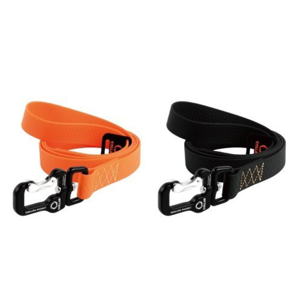 扣樂 暴龍牽繩 暴龍項圈 犬用 橘/黑 表面柔軟且防水防滑 寵物項圈 寵物牽繩『WANG』-圖片-1