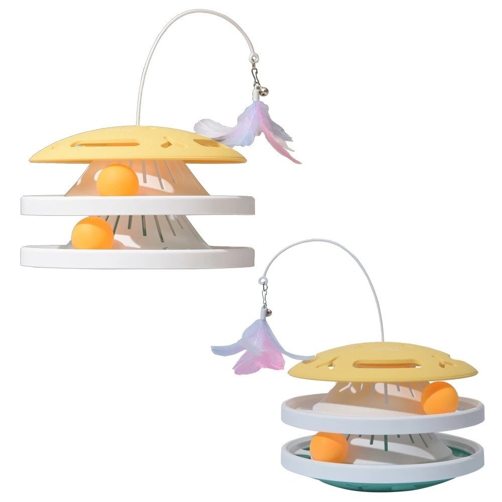 寵小到大 團團轉貓咪軌道|不倒翁團團轉軌道玩具 不倒翁 貓咪玩具 軌道玩具 貓玩具『WANG』-圖片-1