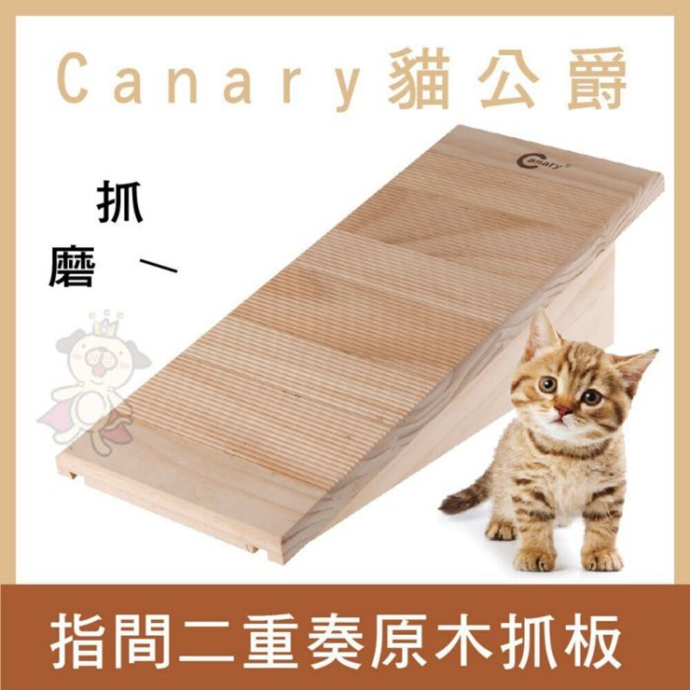 Canary 貓抓板 貓公爵指尖二重奏原木抓板C-A415 C-A417 C-A620 入門款 貓抓板『WANG』-圖片-2