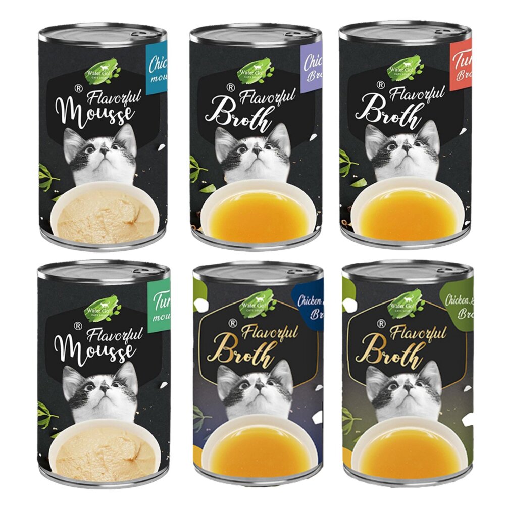 Water Go 貓罐頭 湯汁 肉泥 140g【單罐】貓湯罐 肉泥罐 貓肉泥罐 貓肉汁罐 貓補水罐 慕斯『WANG』-圖片-1