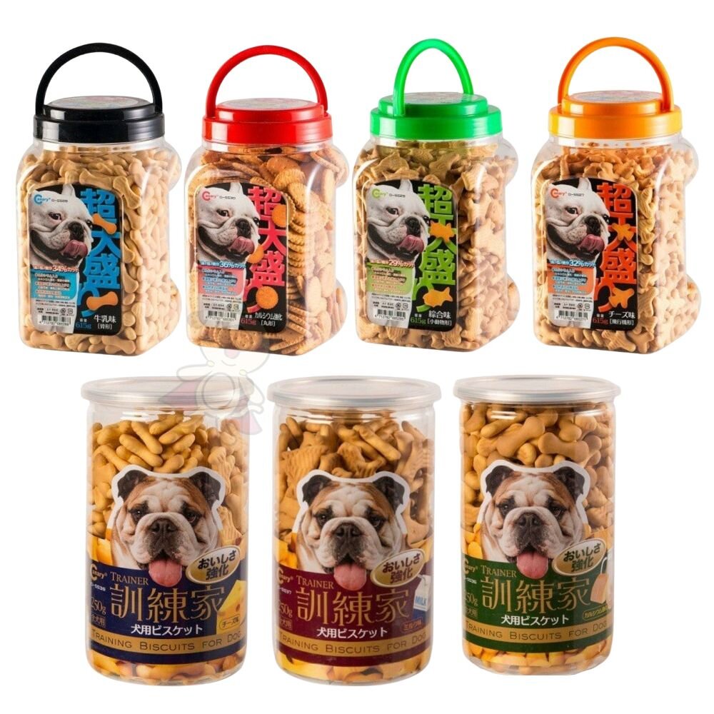 Canary 犬用潔牙造型餅乾 超大盛615g 訓練家250g 鈣質/牛奶/起司/綜合/維他命 狗餅乾『WANG』-圖片-1
