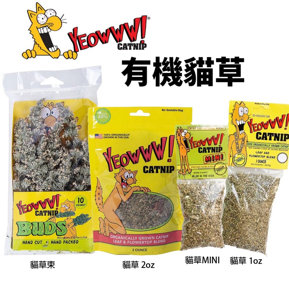 496098561-YEOWWW! 瘋狂貓 美國有機貓草 貓草 貓咪最愛 可添加在玩具上或貓抓板『WANG』
