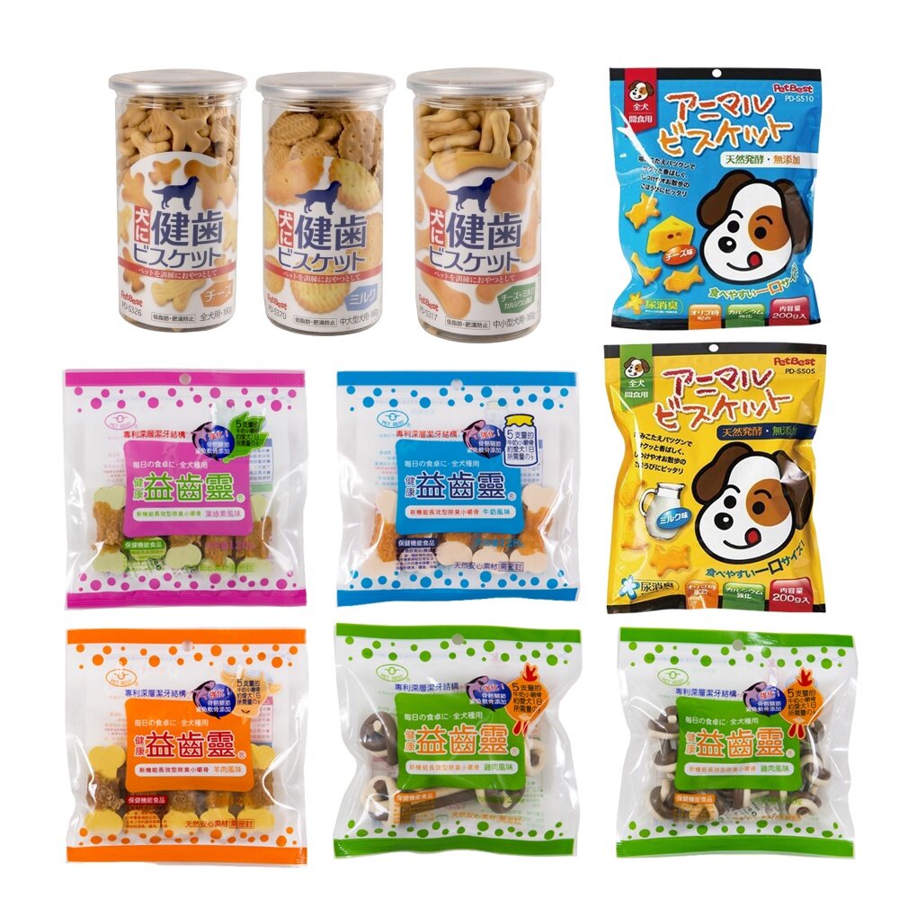 Pet Best 狗零食 健齒系列餅乾 動物造型餅乾 益齒靈機能小嚼骨 營養 健康 潔牙骨『WANG』-圖片-1