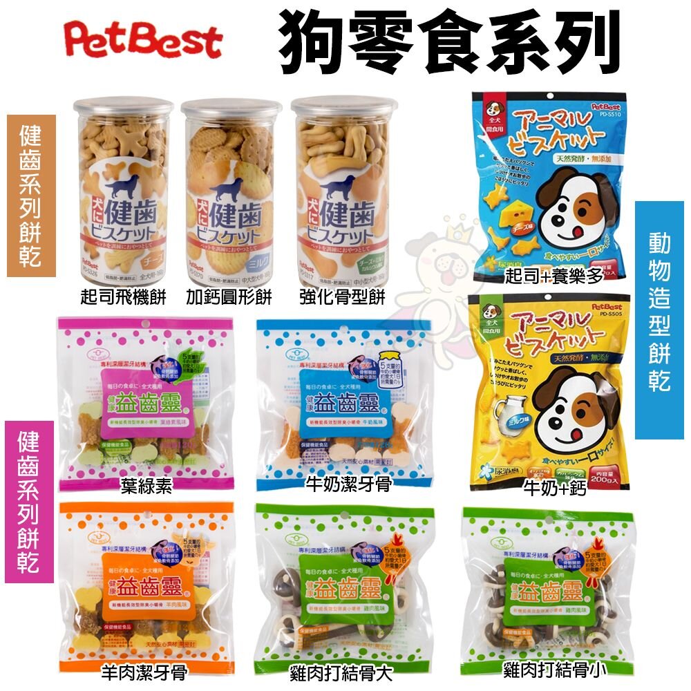 5135395079-Pet Best 狗零食 健齒系列餅乾 動物造型餅乾 益齒靈機能小嚼骨 營養 健康 潔牙骨『WANG』