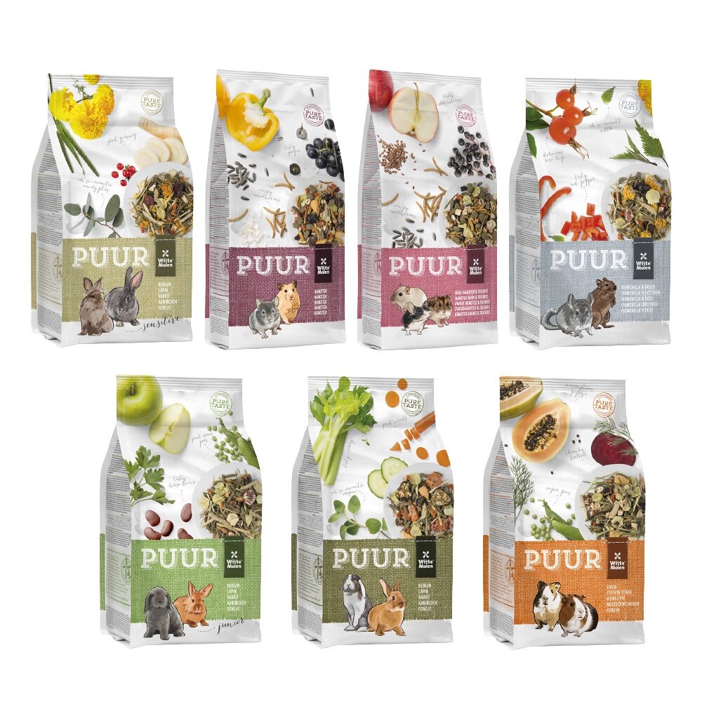 荷蘭偉特 PUUR 純天然小動物飼料 倉鼠/龍貓/幼兔/成兔/天竺鼠/草本兔 小動物飼料『WANG』-圖片-1