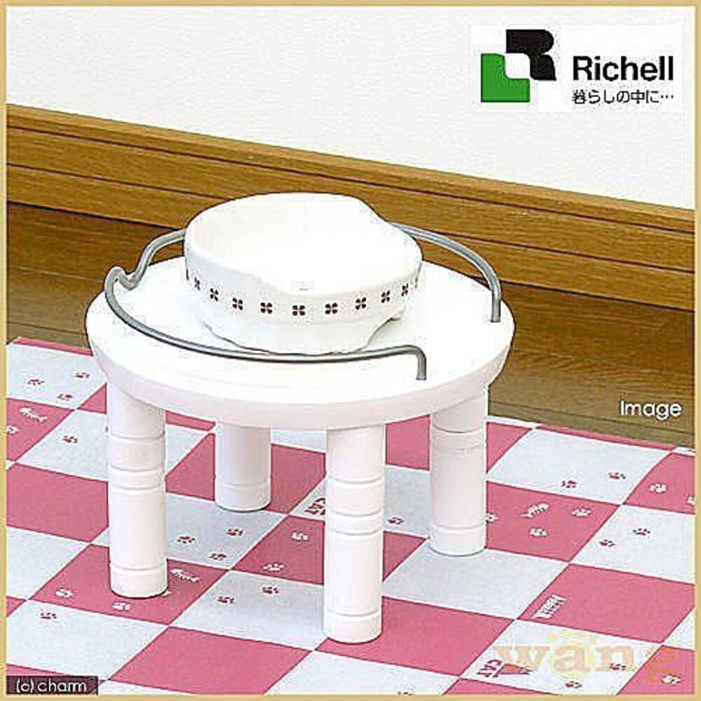 Richell 加高碗架 單碗架|雙碗架 小型犬貓用 可伸縮高度 貓餐碗 狗餐碗 原廠公司貨『WANG』-圖片-4