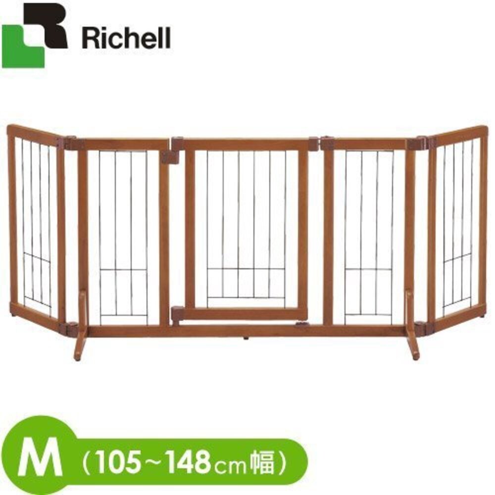 RICHELL 寵物用木製附門圍欄 S號58471|M號58481| L號58491 寵物圍欄 寵物籠『WANG』-圖片-5