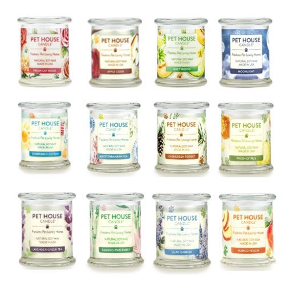 美國PET HOUSE室內除臭寵物香氛蠟燭-多種香味可選240g 幫助寵物居家環境除臭 清新空氣『WANG』-圖片-1