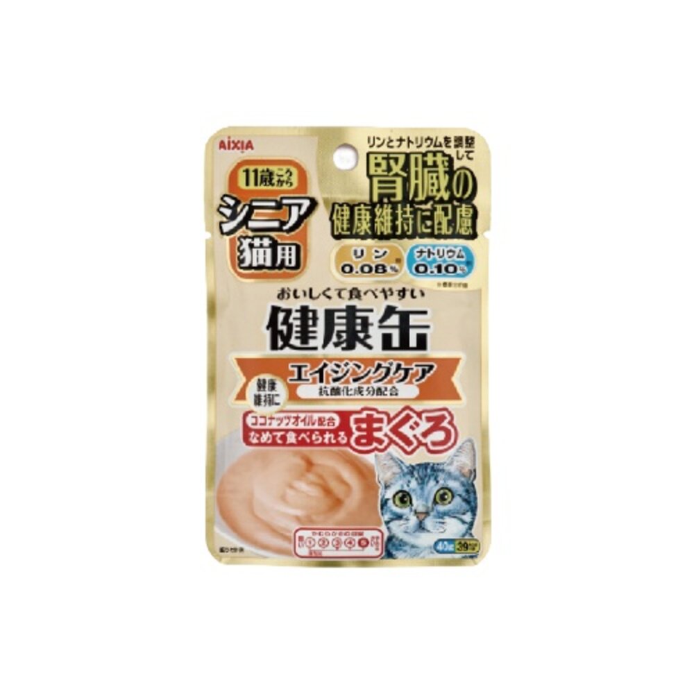 日本 AIXIA 愛喜雅 健康軟包 40g包【單包】 健康罐 腎臟健康 貓餐包 軟包『WANG』-圖片-6