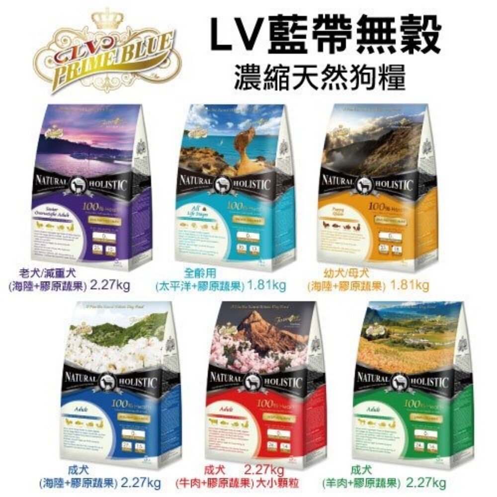 6520010043-LV 藍帶 無穀濃縮天然狗糧 1.81kg-6.8kg【大包免運】幼犬/母犬 全齡 成犬 老犬/體態犬『WANG』