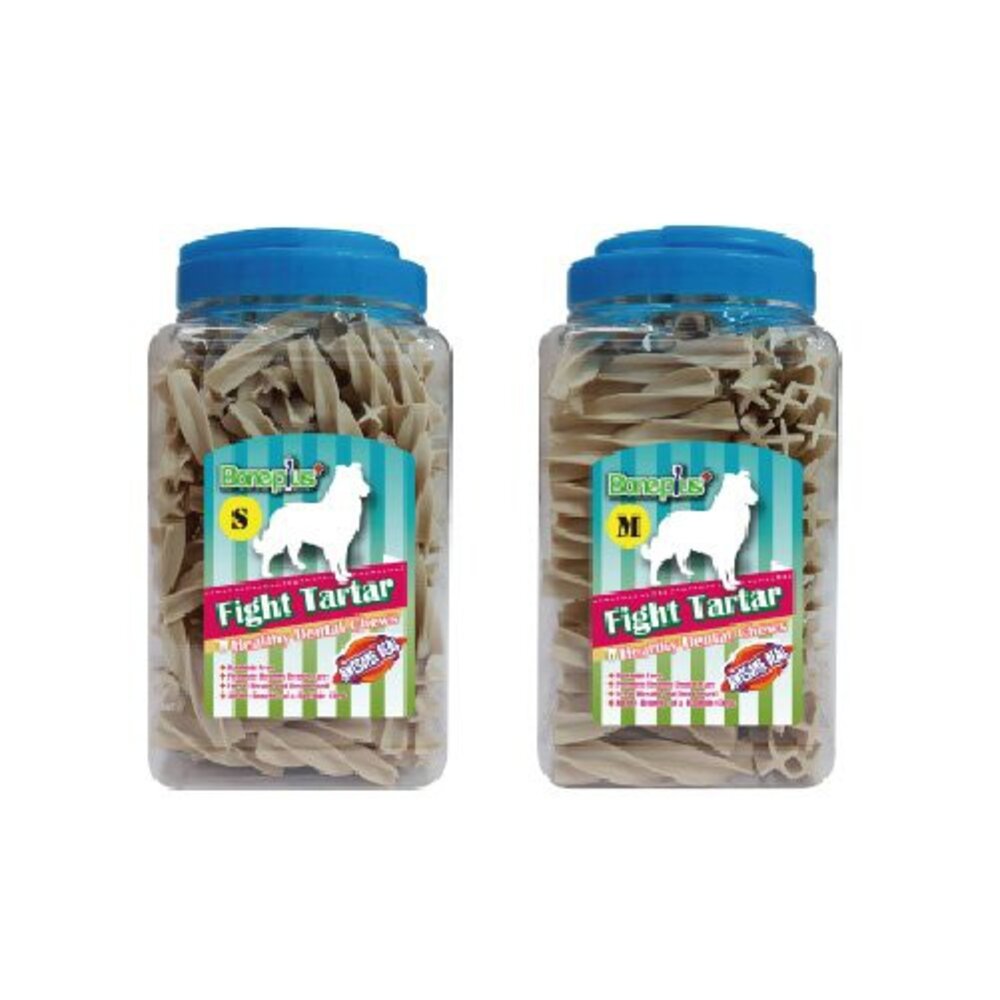 6885756100-英國BONE PLUS 牛奶螺旋四星/牛奶動能雙頭 600g/1000g 狗零食『WANG』