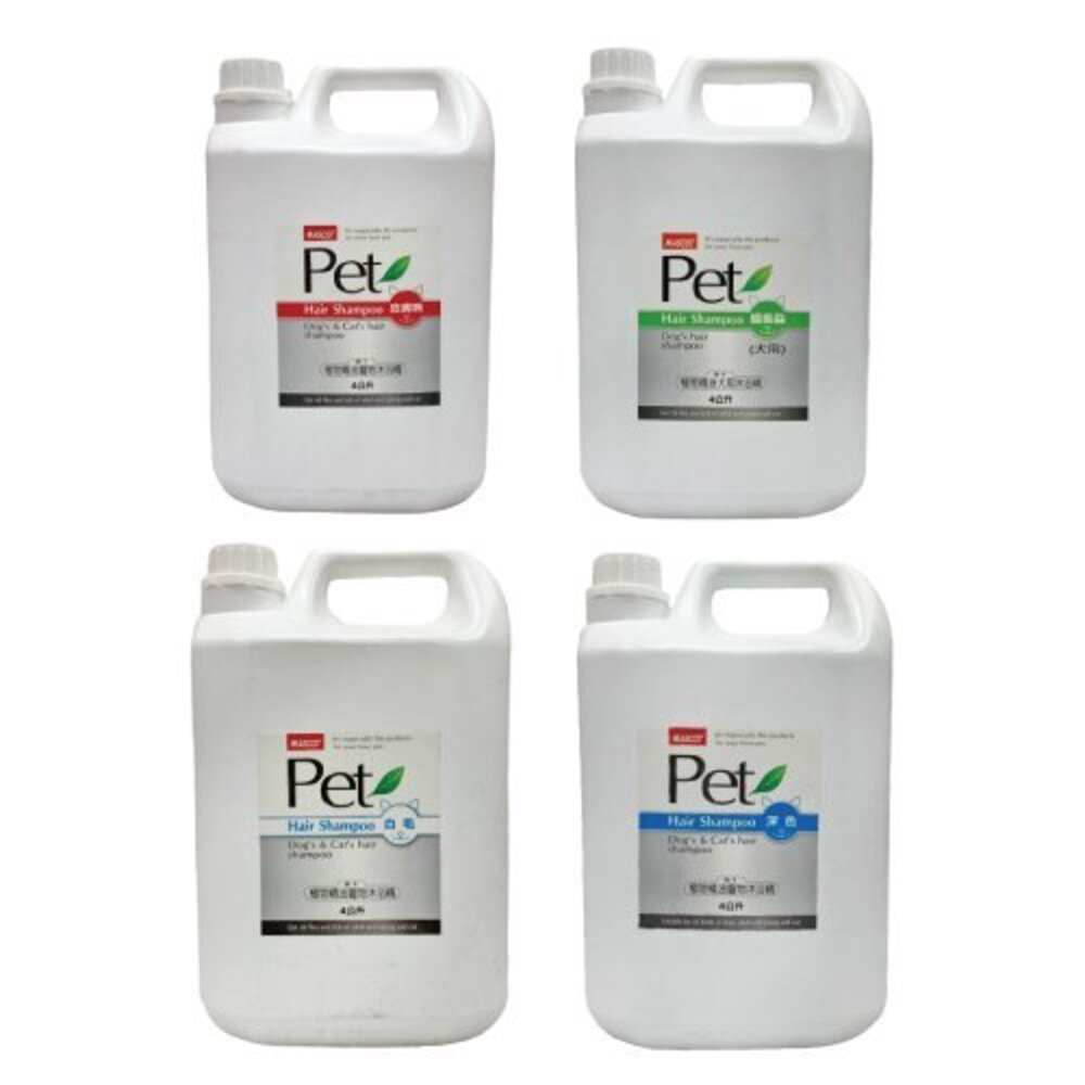 6948555483-美克 MASCOT 植物精油寵物沐浴精 4L 洗毛精 犬用『WANG』