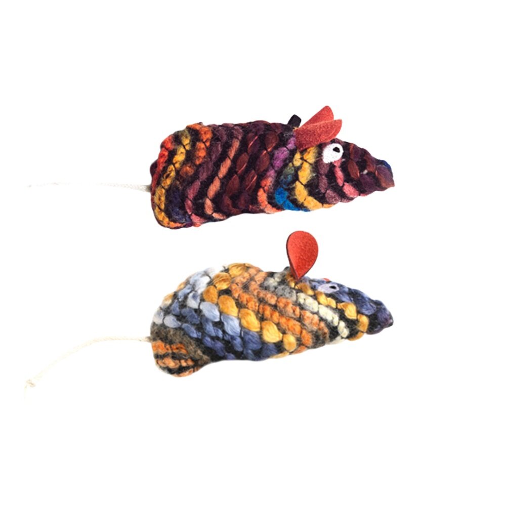 GOLDEN CAT 黃金貓 貓玩具 音樂老鼠 毛線魚仔 小煤炭球 彩色魚 斑點魚 貓草玩具『WANG』-圖片-3