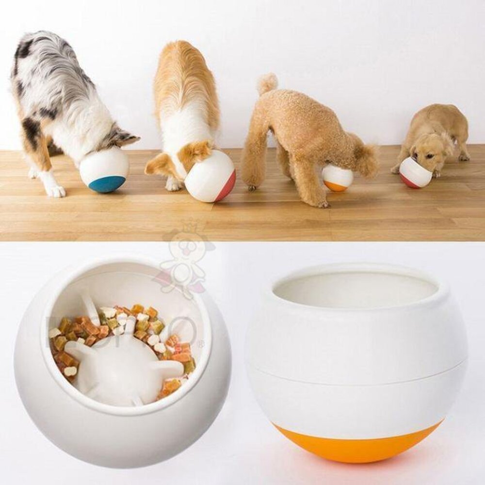724684311-日本 OPPO FoodBall 慢食碗【免運】S號 桃紅 橘 藍 犬用 寵物餐碗『WANG』