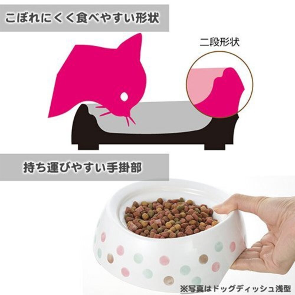 日本 Richell 特殊食用貓碗 狗碗 SS號/S號 食物不外撒碗型 底腳止滑橡膠不傷地板 寵物餐碗『WANG』-圖片-6