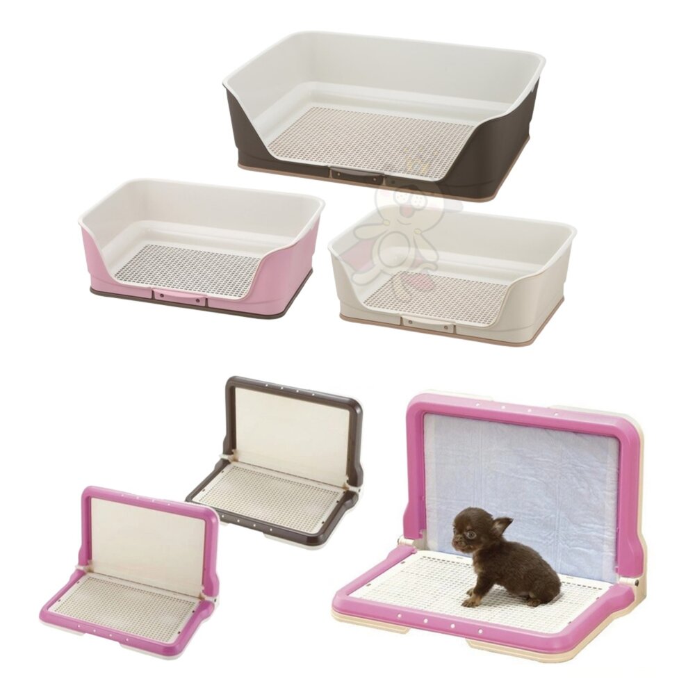 RICHELL 兩用型階段式便盆 L型網狀狗便盆 圍牆網狀狗便盆 狗尿盆 防抓 防咬尿布 原廠公司貨『WANG』-圖片-1