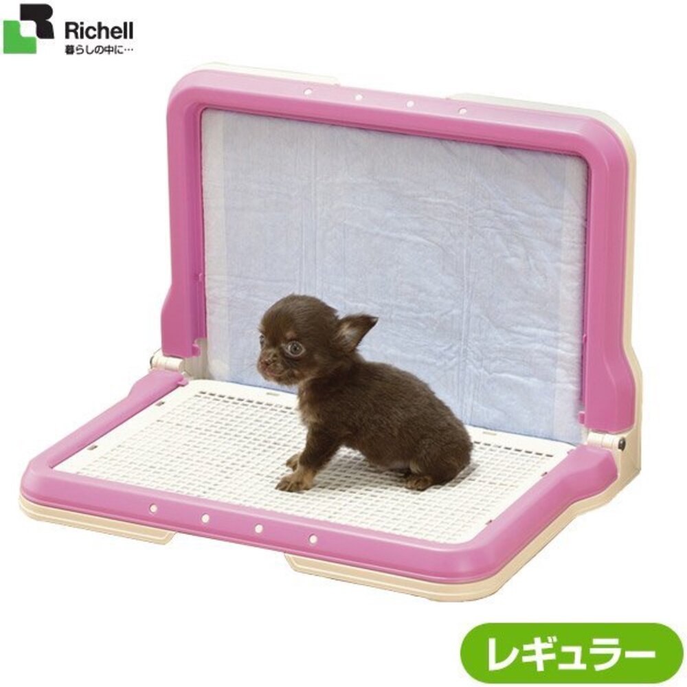 RICHELL 兩用型階段式便盆 L型網狀狗便盆 圍牆網狀狗便盆 狗尿盆 防抓 防咬尿布 原廠公司貨『WANG』-圖片-3