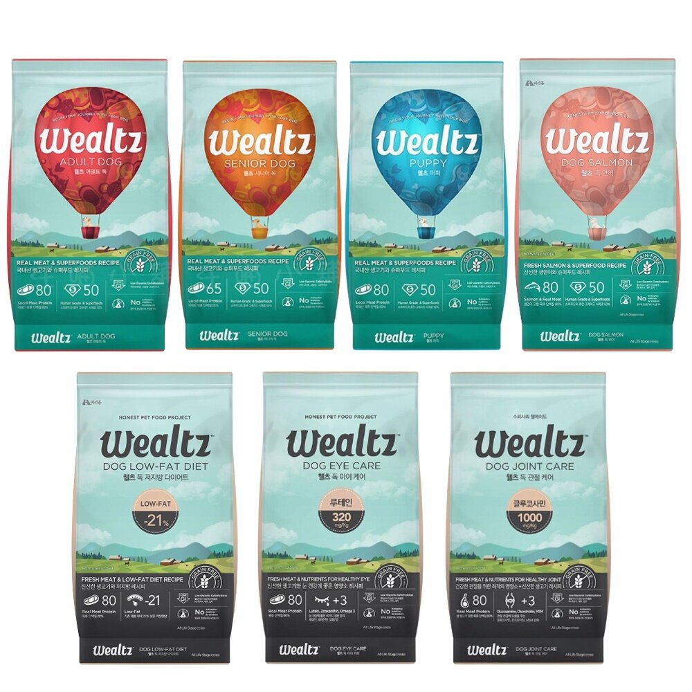 韓國 Wealtz 維爾滋 天然無穀犬糧 6kg 幼成犬 高齡犬 鮭魚 低脂 護眼 關節『WANG』-圖片-1