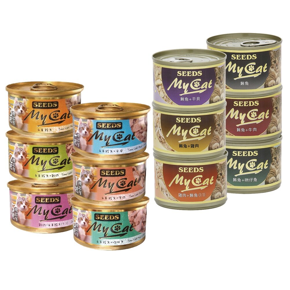 7845152916-SEEDS 惜時 聖萊西 MyCat 我的貓 85g/170g【24罐組】副食罐 貓罐頭『WANG』