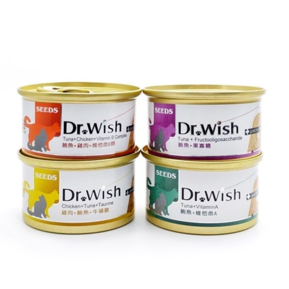 SEEDS 惜時 聖萊西 Dr. Wish 愛貓營養食罐頭【單罐】 85g 肉泥狀設計 貓罐頭『WANG』-圖片-1