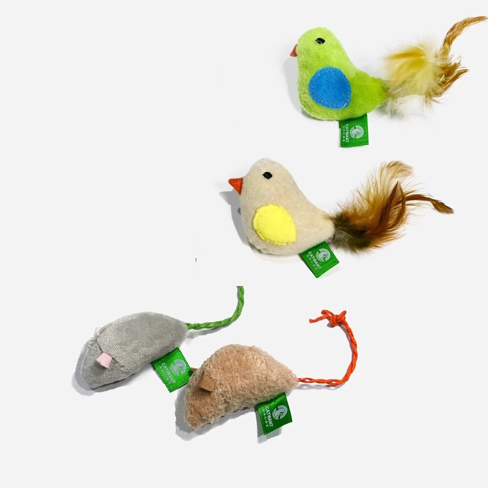CATWANT 貓咪旺農場 木天蓼填充貓玩具|小鳥 小老鼠 貓薄荷 顏色隨機 貓玩具『WANG』-圖片-1
