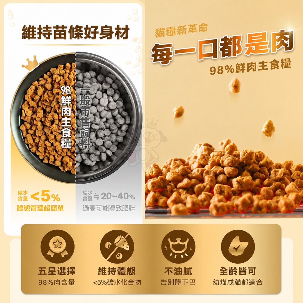 LitoMon 怪獸部落 貓咪鮮肉糧 98%鮮肉主食糧 寶寶鮮肉 頂級魚油鮮肉糧 貓乾糧 貓主食 貓飼料『WANG』-圖片-6