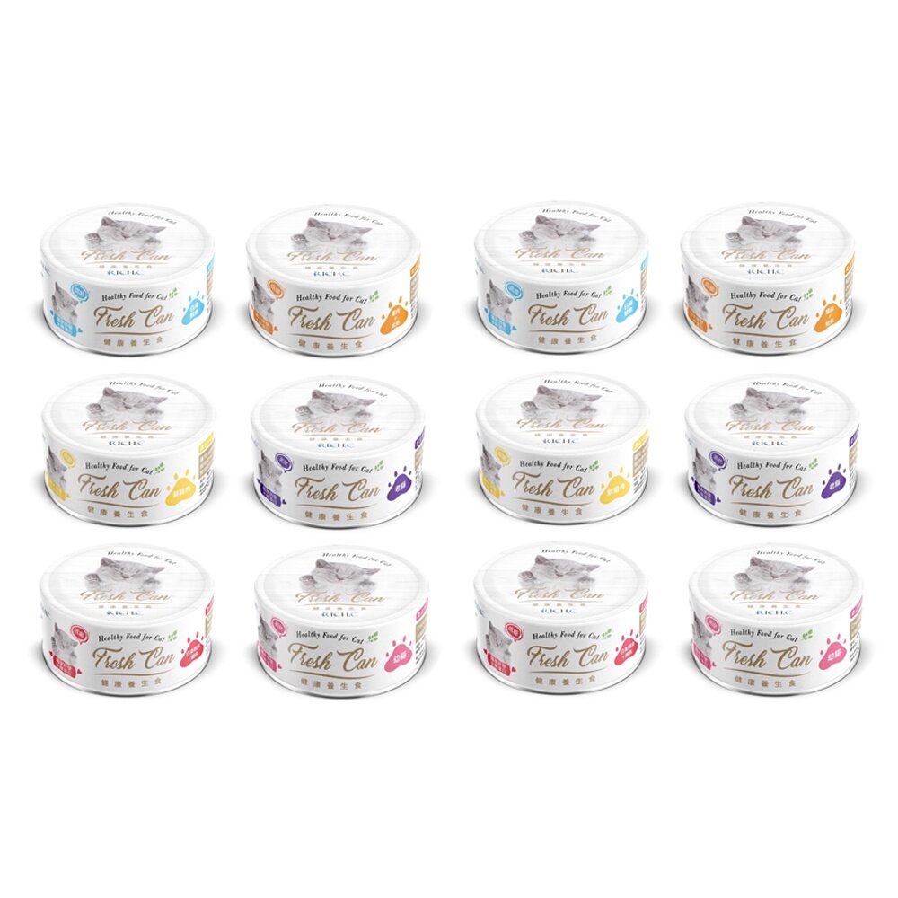 8548898268-RICH.C Fresh can 健康養生 主食機能罐80g【多罐組】 主食罐 貓罐頭『WANG』