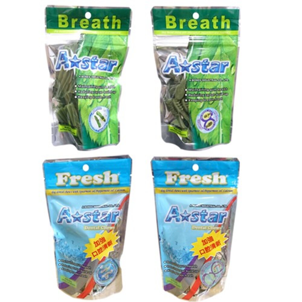 A-Star Bones AB 潔牙骨袋裝 80g 多效五星潔牙骨 潔牙棒 狗潔牙骨 狗零食『WANG』-圖片-2