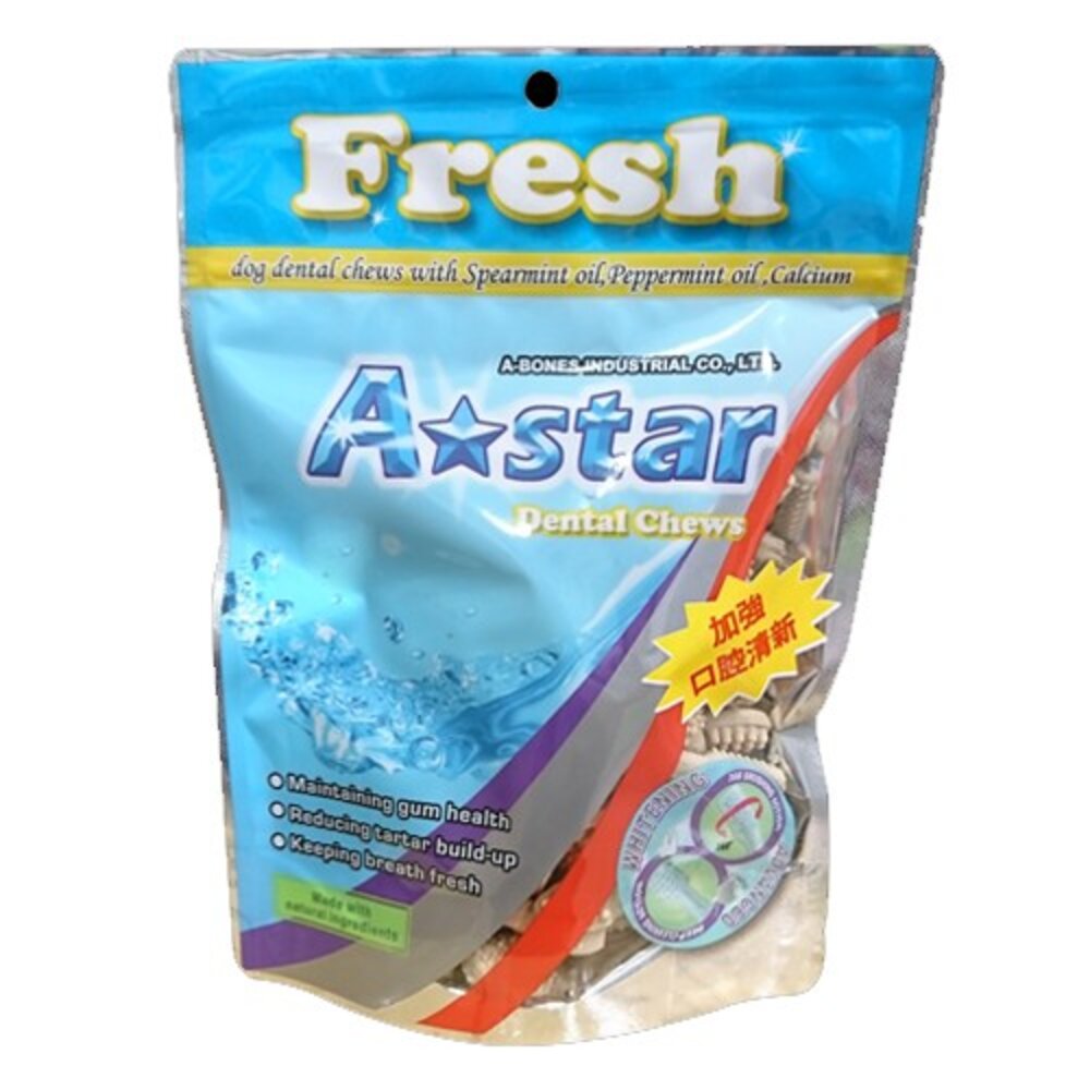 A-Star Bones AB 潔牙骨袋裝 80g 多效五星潔牙骨 潔牙棒 狗潔牙骨 狗零食『WANG』-圖片-7