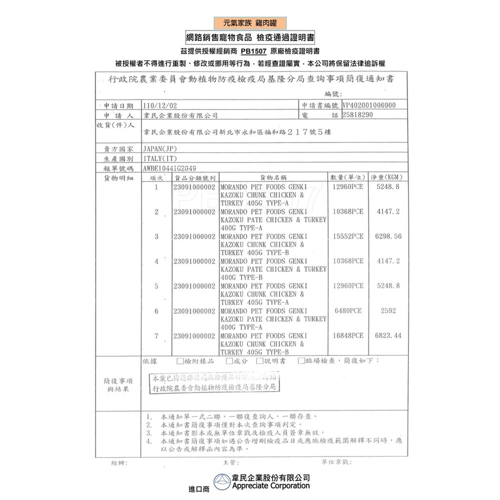 元氣家族 特選雞肉犬罐【單罐】400g 精選義大利新鮮食材製造 狗罐頭『WANG』-圖片-6