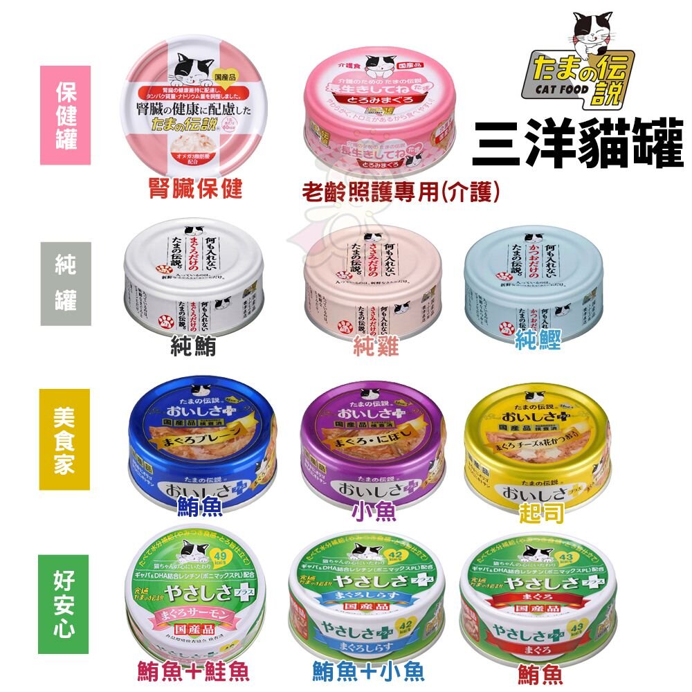 865344870-日本 三洋貓罐 食的傳說【單罐】純罐｜美食家｜好安心｜保健罐 日本原廠 營養補充罐 貓罐頭『WANG』