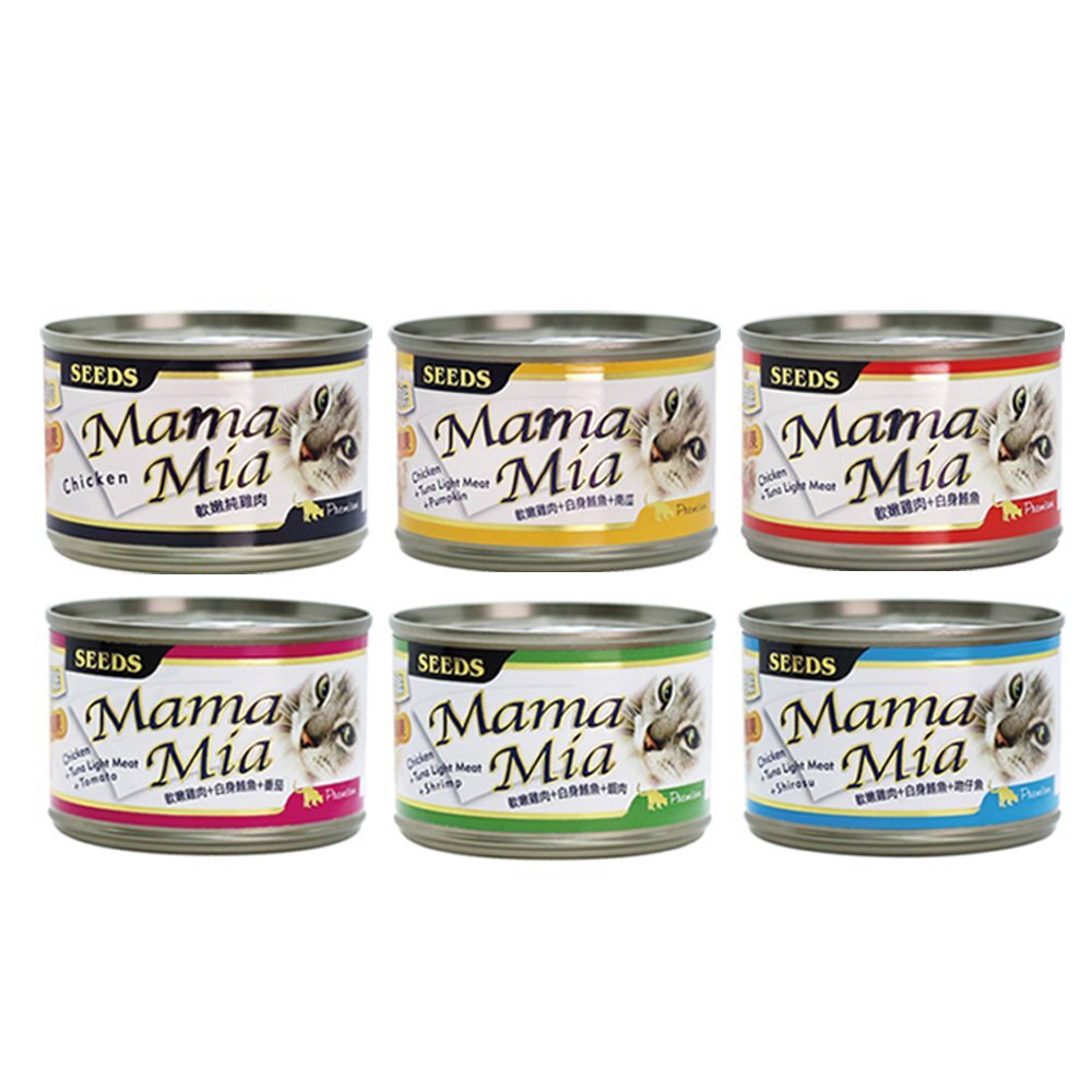 SEEDS 惜時 聖萊西 MamaMia貓餐罐【24罐】85g/170g 軟凍餐罐/機能愛貓雞湯餐 貓罐頭『WANG』-圖片-8