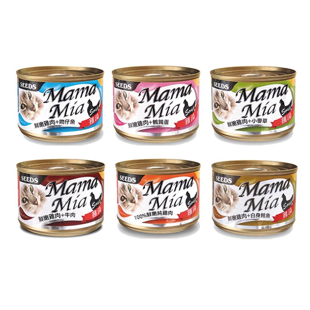 SEEDS 惜時 聖萊西 MamaMia貓餐罐170g【24罐組】 軟凍餐罐/機能愛貓雞湯餐罐 貓罐頭『WANG』-圖片-7