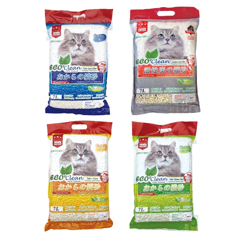貓咪豆腐砂 綜合貓砂【6包組箱購】ECO 艾可 乾淨貓 寵喵樂 環保豆腐砂 混和貓砂 貓砂『WANG』-圖片-1