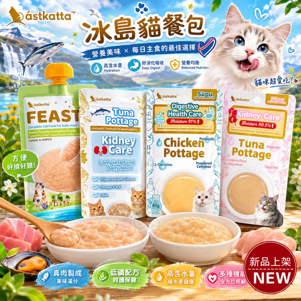 885962674-Astkatta 冰島貓餐包 經典低磷 經典補水 鮮肉快餐包 貓咪餐包 低磷 鮮肉餐包 補水餐包 貓餐包『WANG』