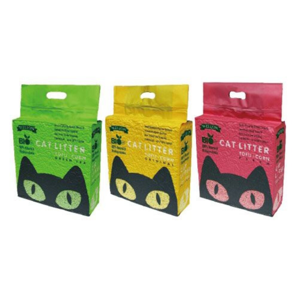 9045771669-BIO CAT 細顆粒豆腐貓砂6L【6包組免運】原味/綠茶/水蜜桃 可沖馬桶 貓砂『WANG』