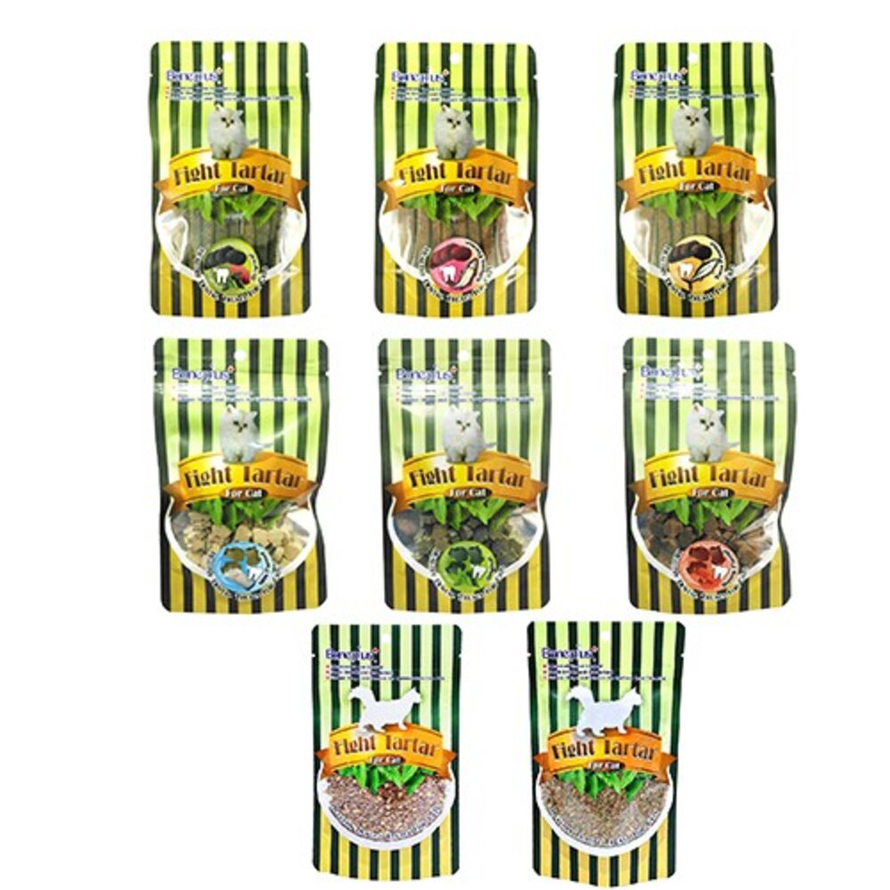 BONE PLUS 貓專用薄荷潔牙系列 25~70g/包 多種口味可選 貓零食 貓點心『WANG』-圖片-1