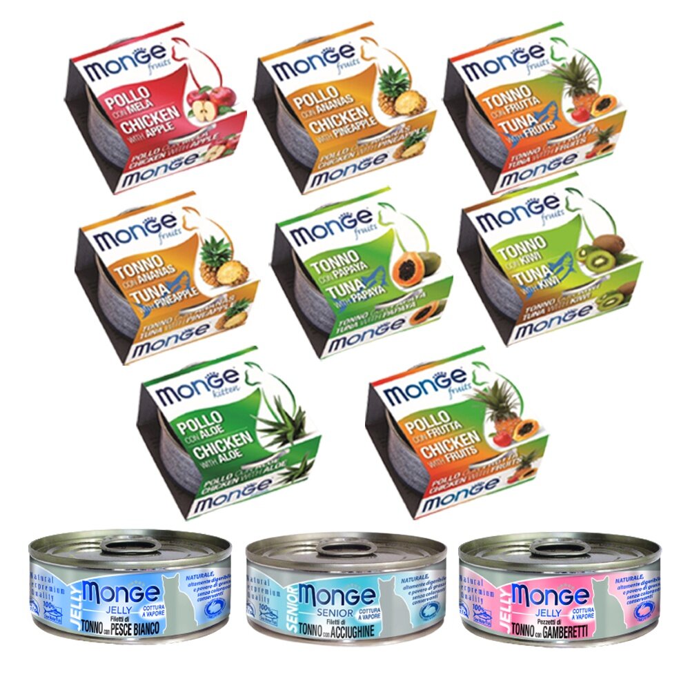 MONGE 瑪恩吉 貓罐頭80g【單罐】優鮮蔬果系列 倍愛滿滿 膳鮮貓罐頭 貓罐頭『WANG』-圖片-1