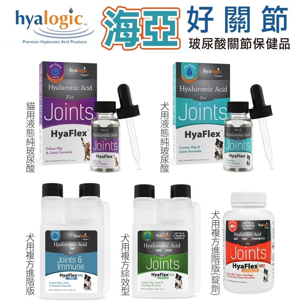 97784332-Hyalogic 海亞好關節 複方免疫加強版/複合綜效玻尿酸/液態純玻尿酸 犬貓用 液狀好吸收『WANG』