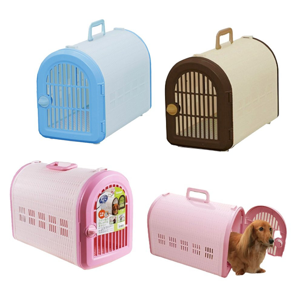 98283878-IRIS 犬貓外出提籠(附背帶) BL-460 有安全扣環可供外出 貓籠 狗籠 外出籠『WANG』