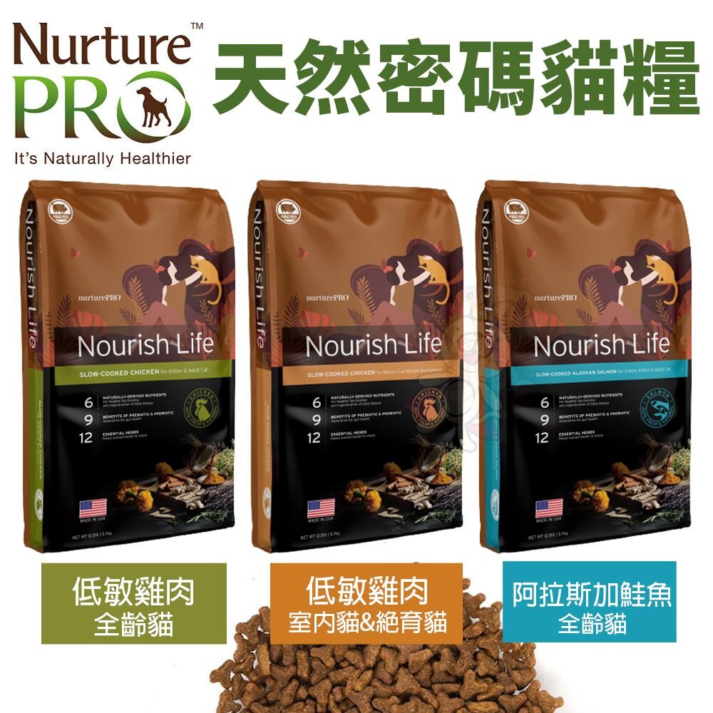 98511922-Nurture PRO 天然密碼 貓糧 1.8Kg-5.7Kg 全齡貓 室內貓 絕育貓 貓飼料『WANG』