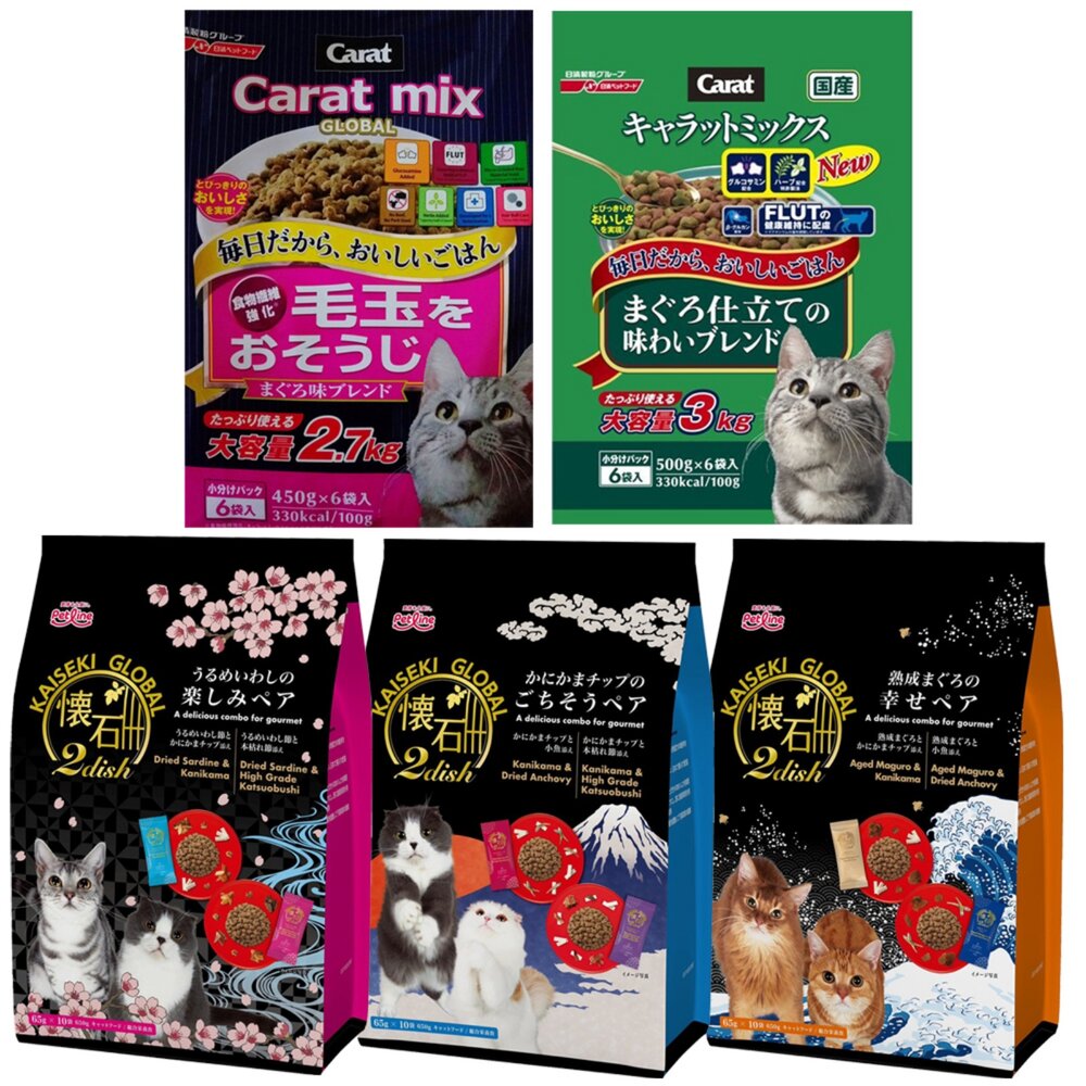 日本 日清 克拉 綜合貓糧 毛玉綜合 金懷石 2dish 雙拼貓糧 極品五味幸福貓糧 貓主食 貓飼料『WANG』-圖片-1
