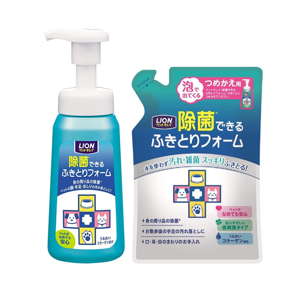 日本 LION 獅王 寵物奈米樂 洗潔劑|柔軟劑 補充包 除菌能清潔泡劑 寵物布製品專用『WANG』-圖片-1