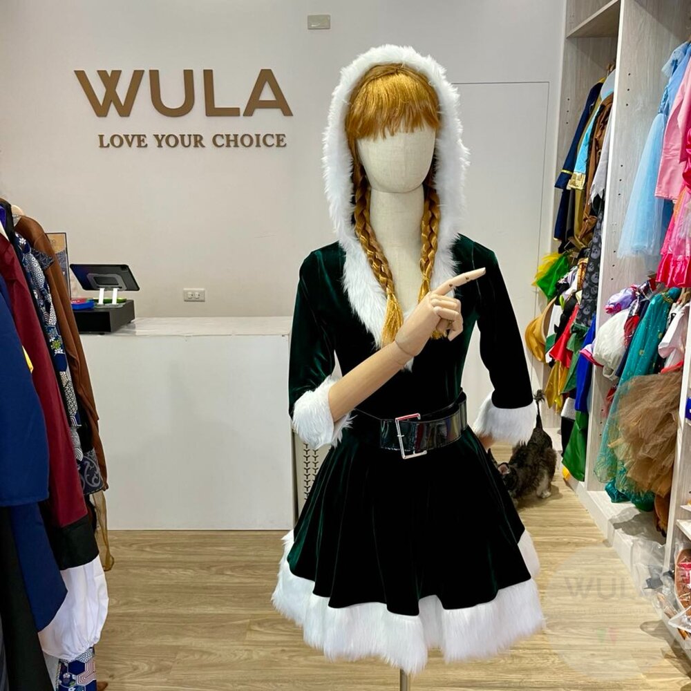 V領帶帽聖誕裙-圖片-1