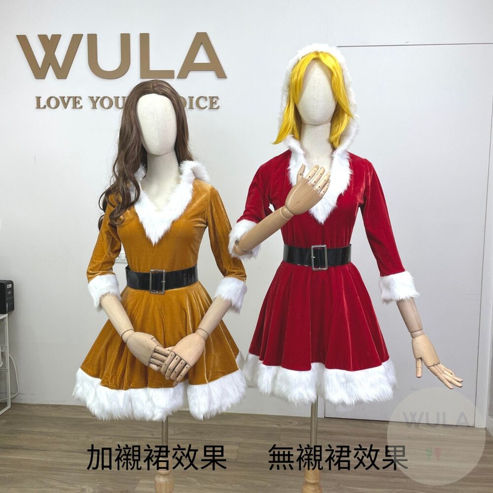 V領帶帽聖誕裙-圖片-1