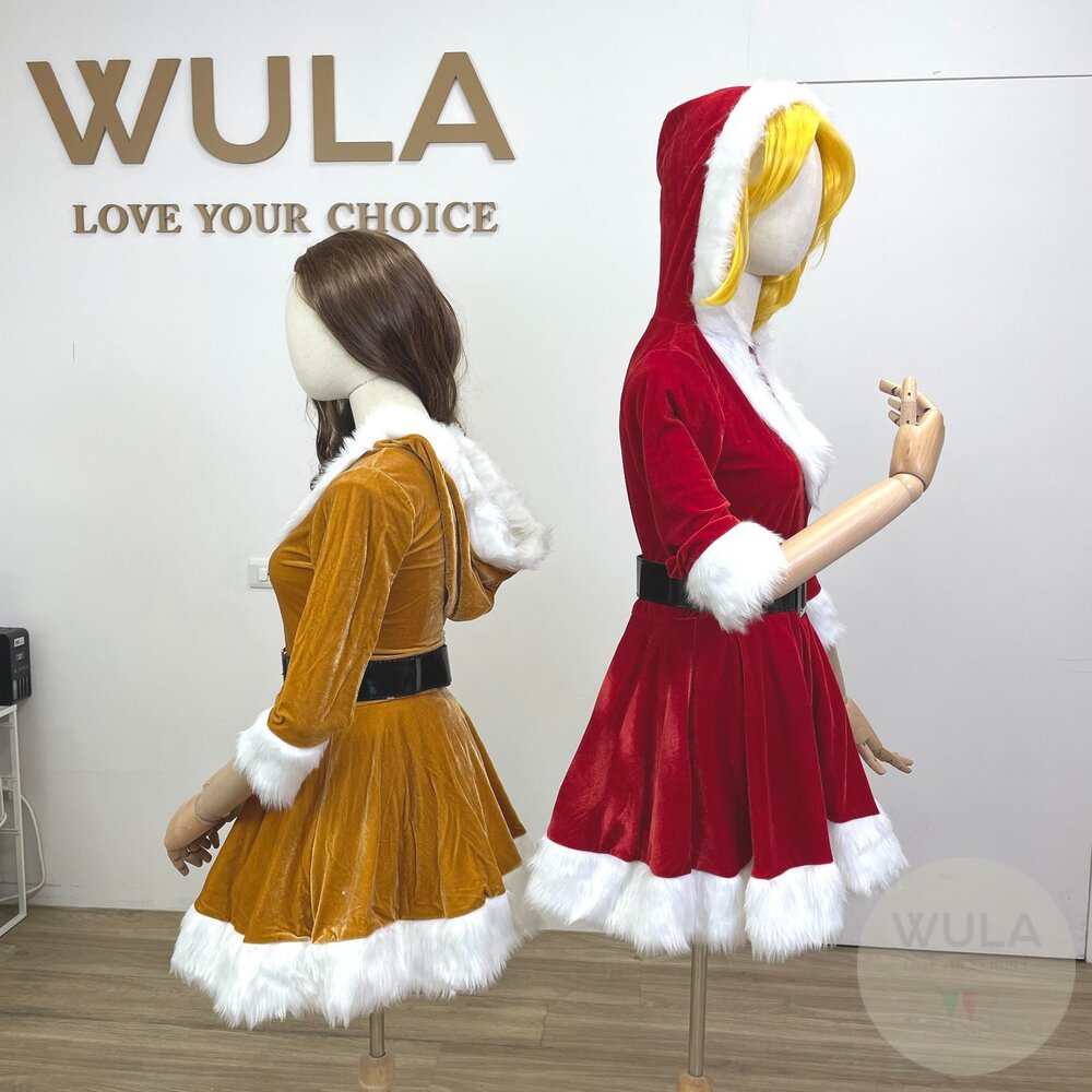 V領帶帽聖誕裙-圖片-2